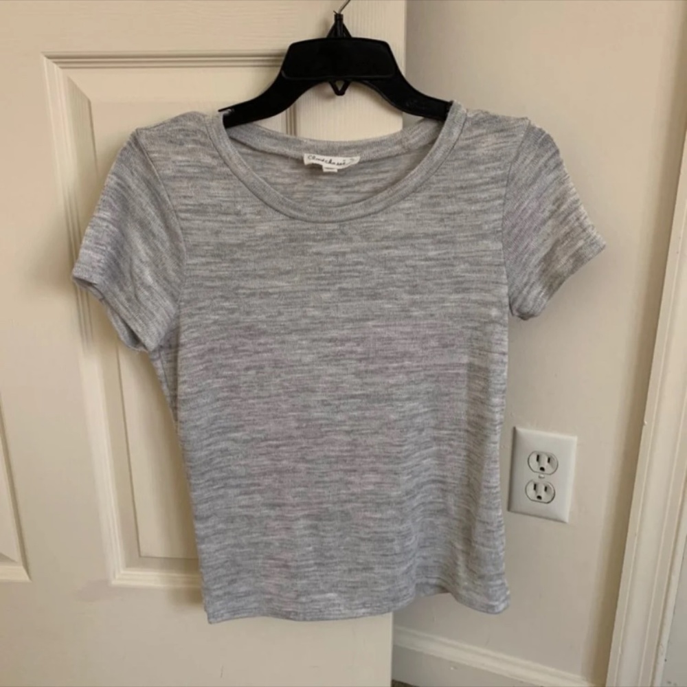 Gray Knit T-Shirt (Small)
